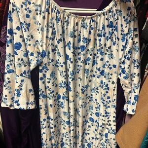 West Loop Blue and White‎ Floral Dress